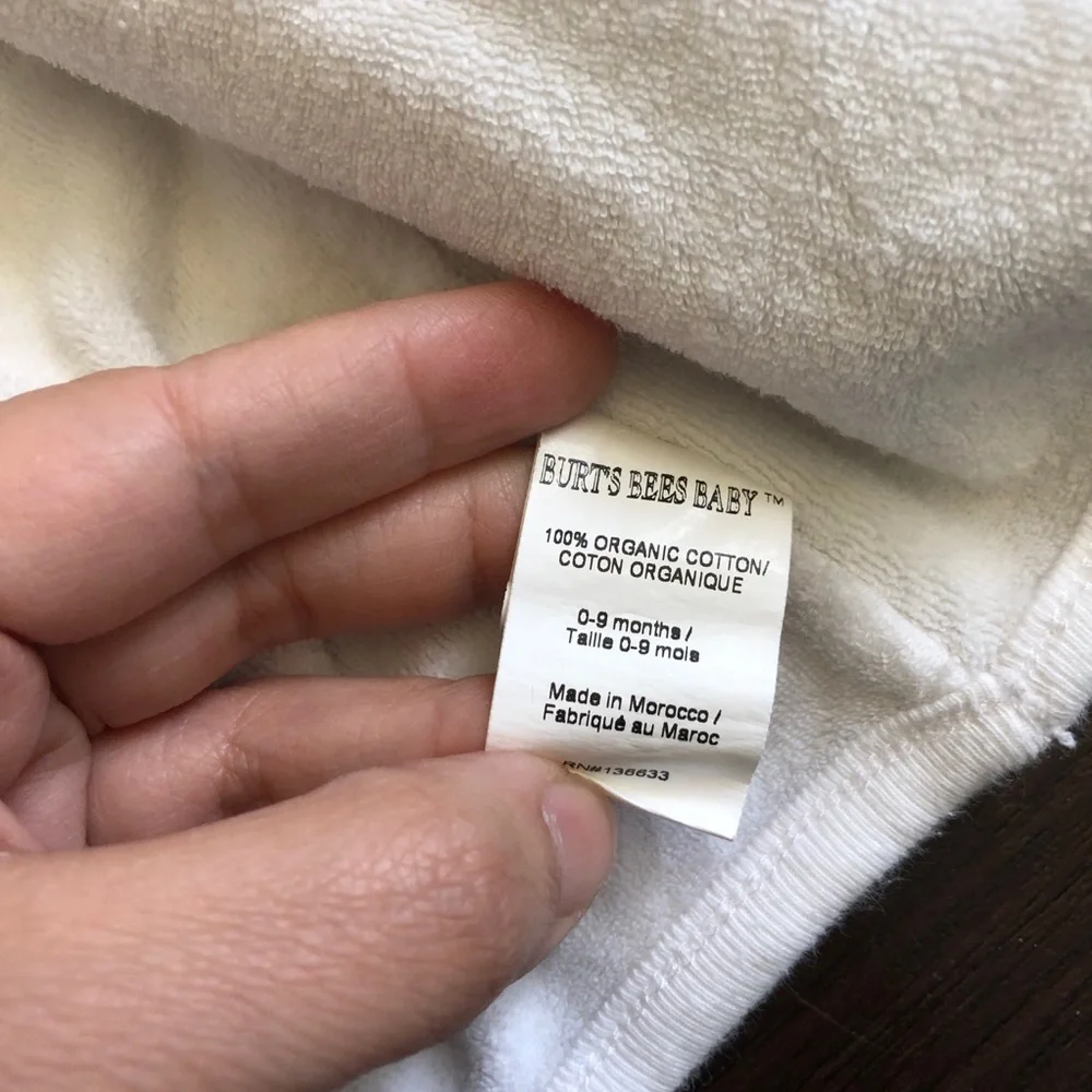 🆕 BURTS BEES Baby Organic Cotton Hooded Robe